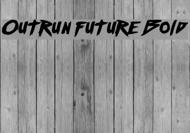 Outrun future Bold Font examples