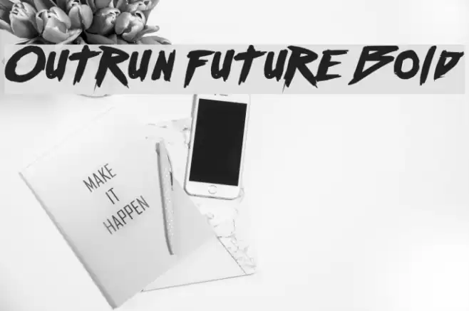 Outrun future Bold Font examples