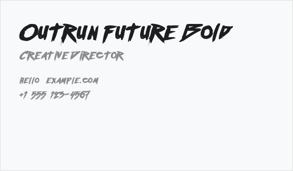 Outrun future Bold Business Card