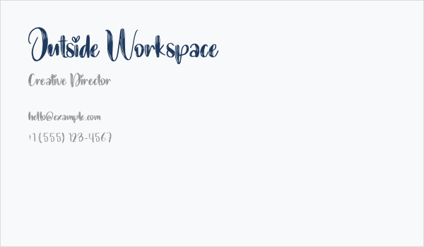 Outside Workspace Business Card