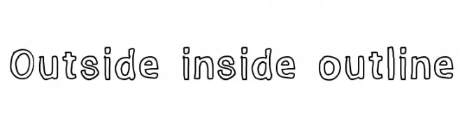 Outside inside outline  免费字体下载