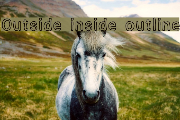 Outside inside outline フォント examples