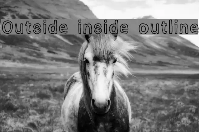 Outside inside outline フォント examples