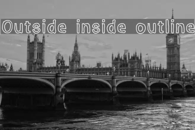Outside inside outline フォント examples