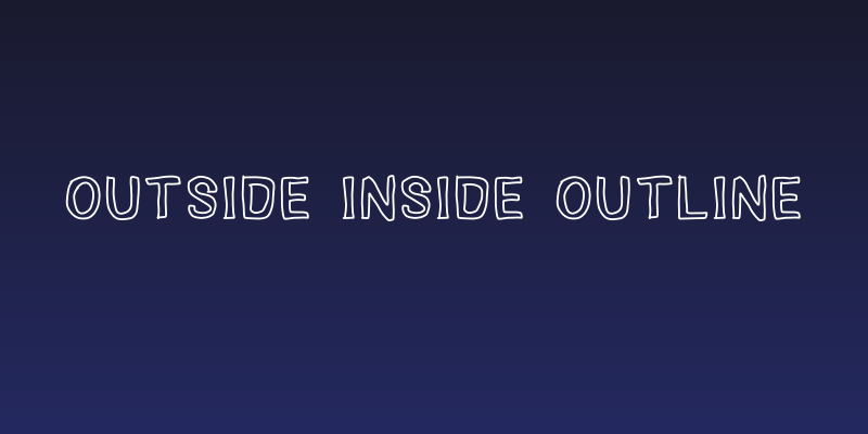 Outside inside outline Social Header