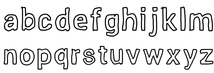 Outside inside outline フォント 小文字