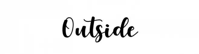 Outside  Frei Schriftart Herunterladen
