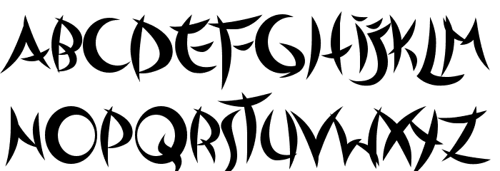 Outsiders Шрифта ВЕРХНИЙ