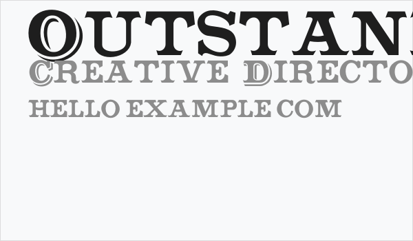 Outstanding Business Card