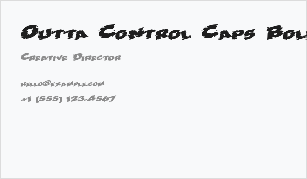 Outta Control Caps Bold Business Card