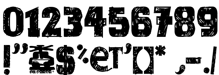 out of tune Font OTHER CHARS