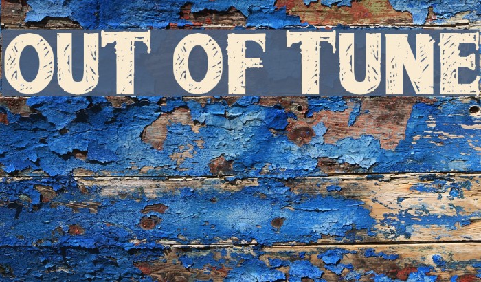 out of tune Font examples