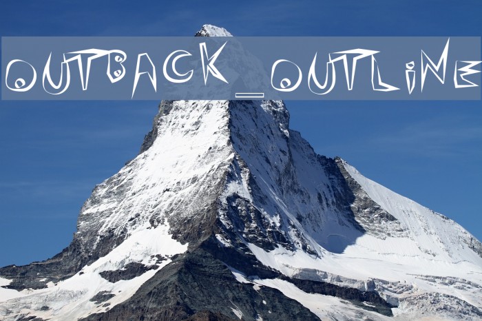 outback_outline Font examples