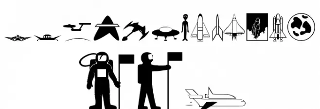 outer space Polices MAJUSCULES