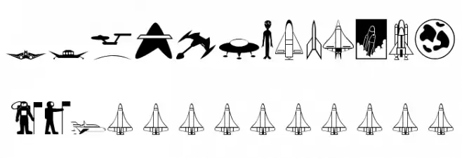 outer space Polices MINUSCULES