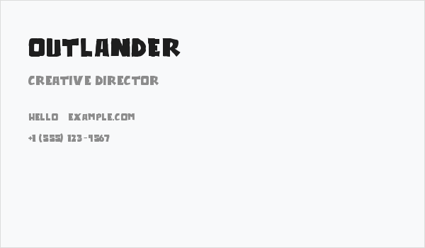 outlander Business Card