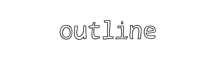 outline  フリーフォントのダウンロード