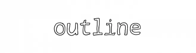 outline  Frei Schriftart Herunterladen