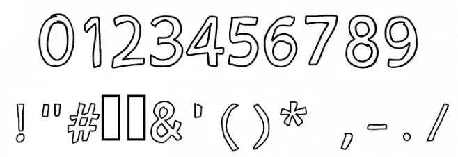 outline Font OTHER CHARS