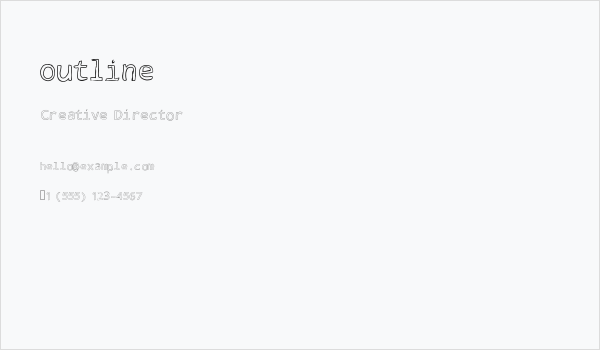 outline Business Card