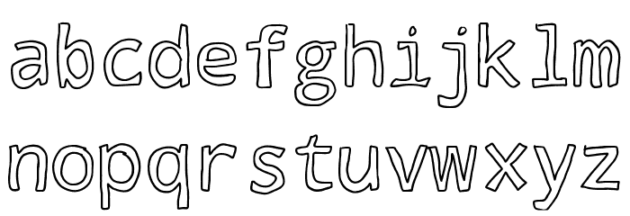 outline Font LOWERCASE