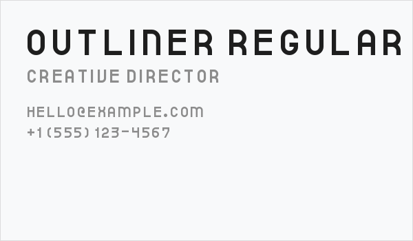 outliner Regular Business Card