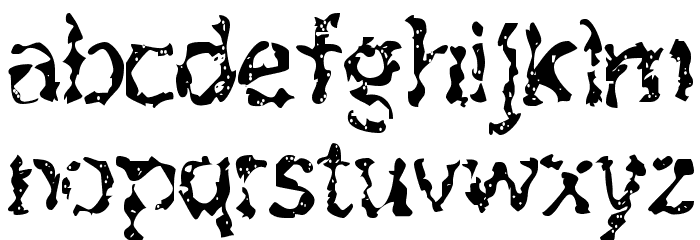 outofink Font LOWERCASE
