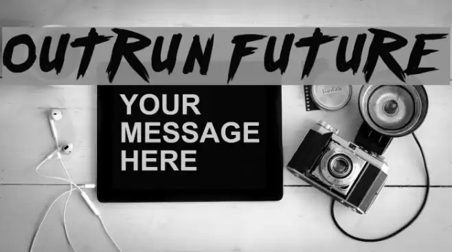 outrun future Font examples