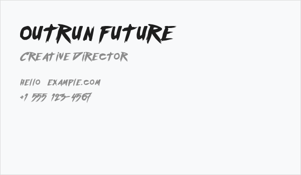 outrun future Business Card