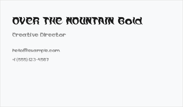 OVER THE MOUNTAIN Bold Business Card