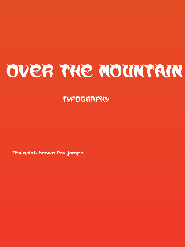 OVER THE MOUNTAIN Bold Poster