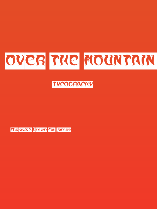 OVER THE MOUNTAIN-Inverse Poster