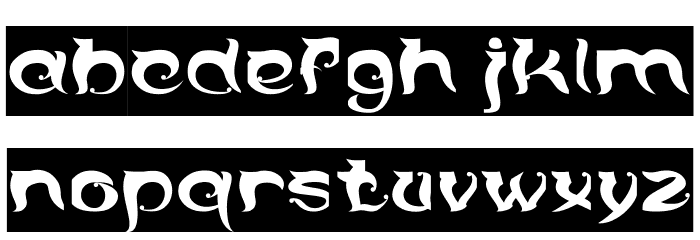 OVER THE MOUNTAIN-Inverse Font LOWERCASE