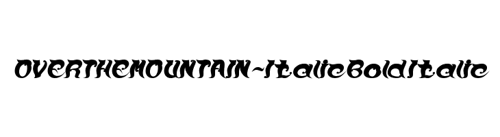 OVER THE MOUNTAIN-Italic Bold Italic  font caratteri gratis
