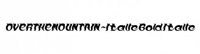 OVER THE MOUNTAIN-Italic Bold Italic  フリーフォントのダウンロード