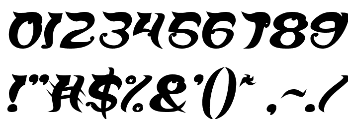 OVER THE MOUNTAIN-Italic Bold Italic Font OTHER CHARS
