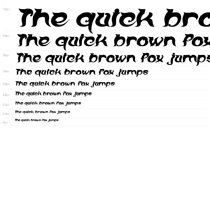 OVER THE MOUNTAIN-Italic Bold Italic Waterfall