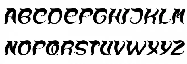 OVER THE MOUNTAIN Italic Schriftart Groß