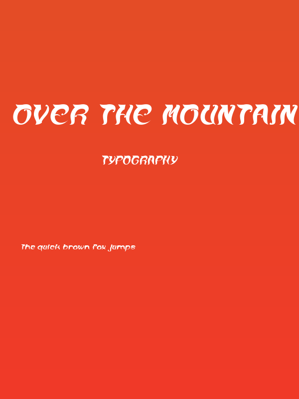 OVER THE MOUNTAIN Italic Poster