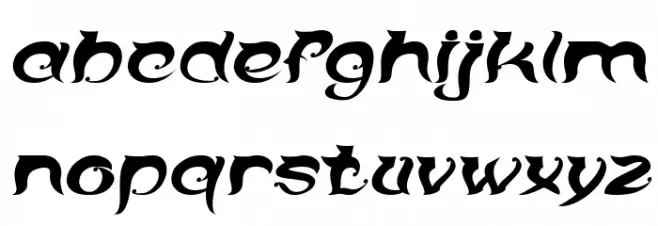 OVER THE MOUNTAIN Italic フォント 小文字