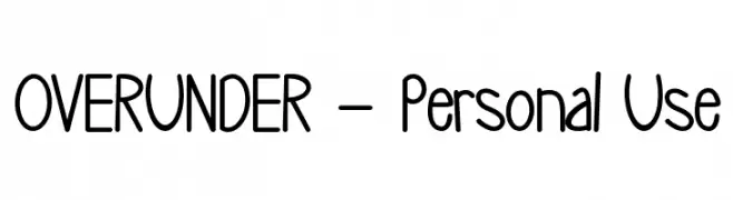 OVERUNDER - Personal Use 字体