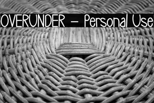 OVERUNDER - Personal Use 字体 examples