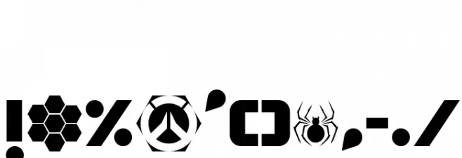 OVERWATCH Font OTHER CHARS