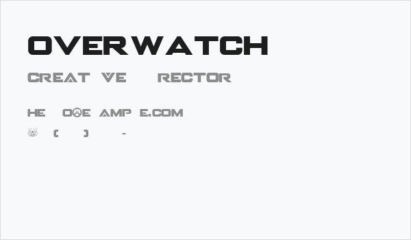 OVERWATCH Business Card