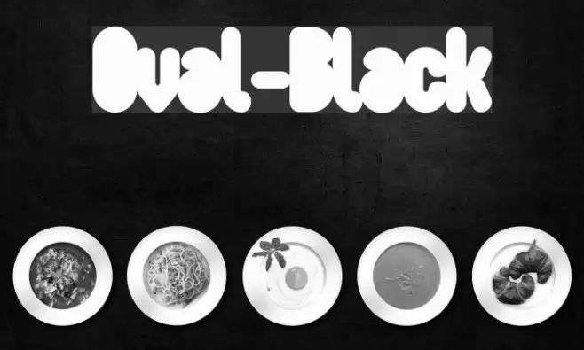 Oval-Black Font examples