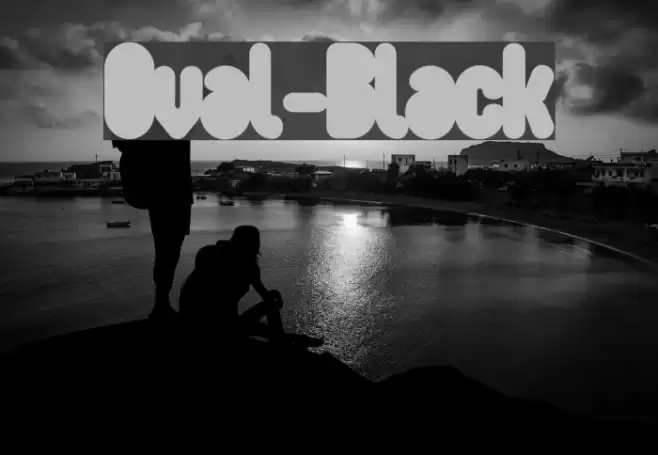 Oval-Black Font examples