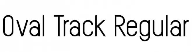Oval Track Regular  Frei Schriftart Herunterladen