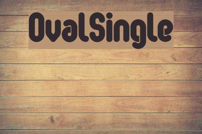 OvalSingle Font examples