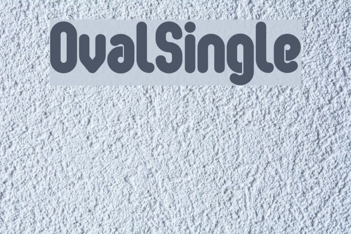 OvalSingle Font examples