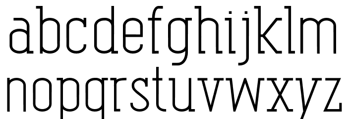 Oval_Egyptian Font LOWERCASE